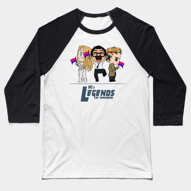 Bisexual+Pan Legends - Pride 2021 v1 Baseball T-Shirt by RotemChan